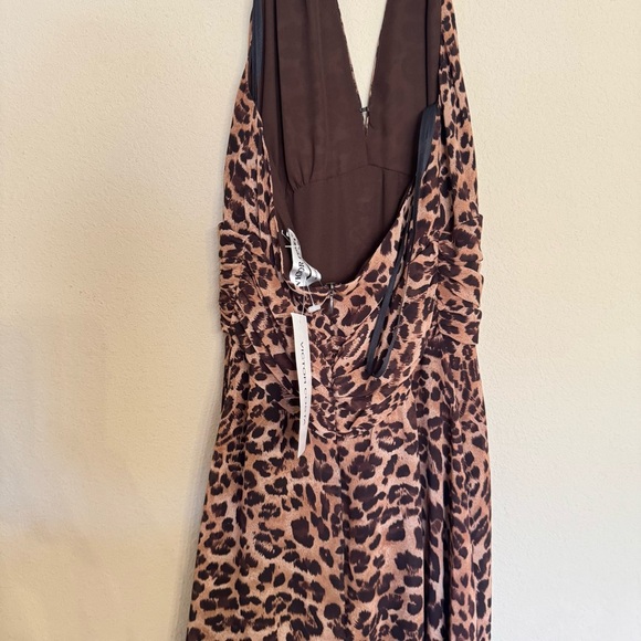 Victor Costa Cheetah Leopard Animal Print Halter Dress Size 6 NEW - Picture 8 of 16
